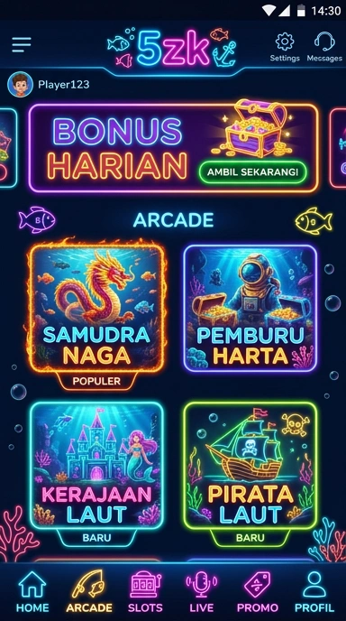 Galeri pratinjau visual 5zk build APK resmi terbaru